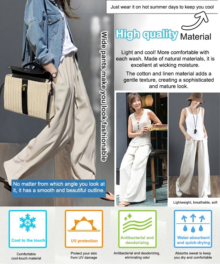 Summer Cotton Breathable Linen Pants