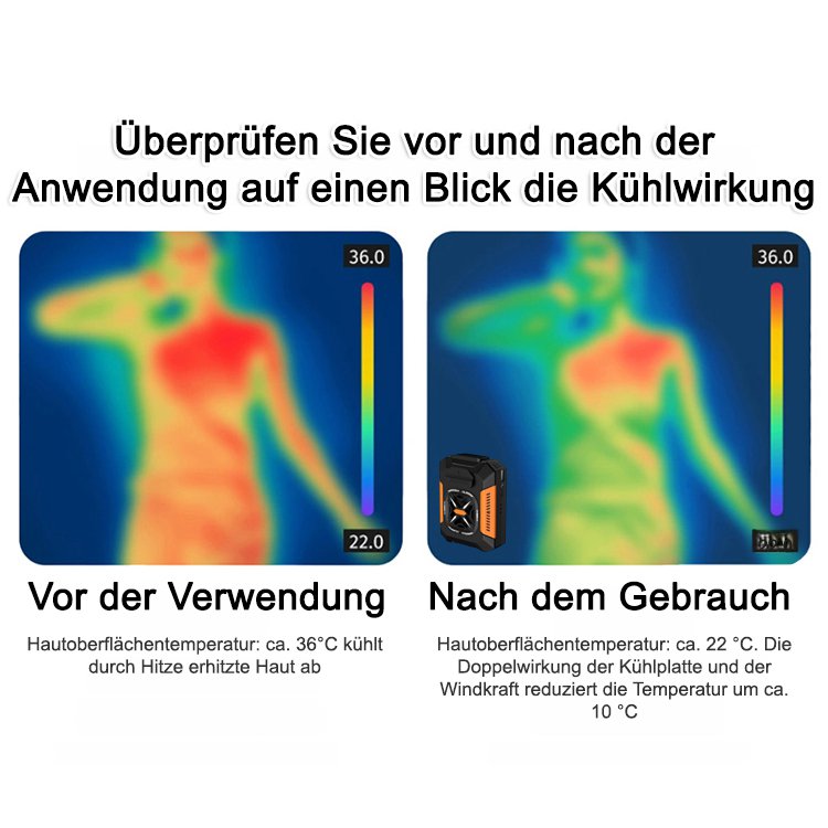 Tragbarer Hüftventilator für den Außenbereich