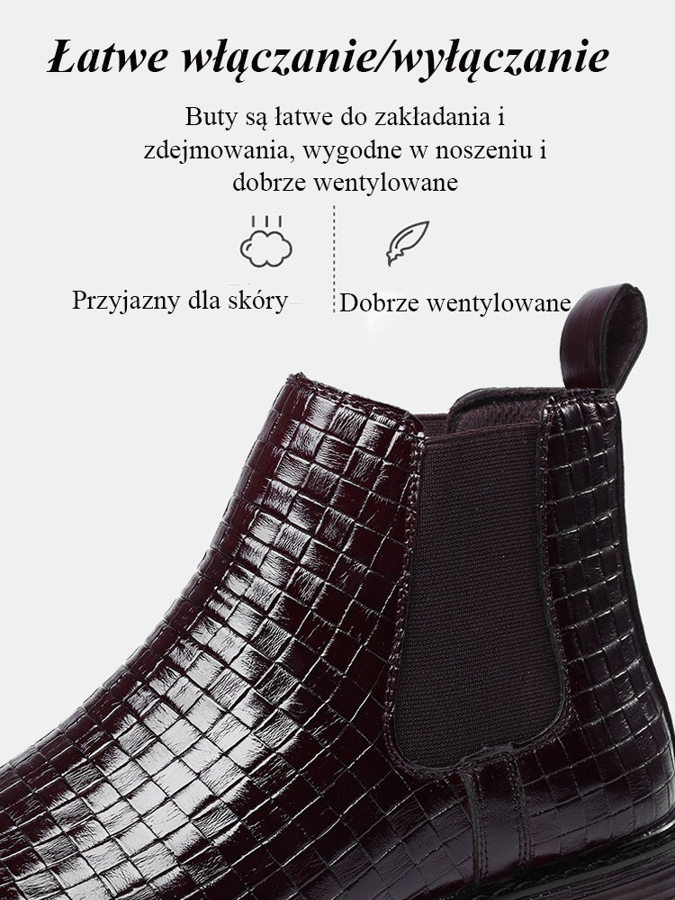 Ręcznie tkane buty Martin na co dzień HS-Vintage Chelsea