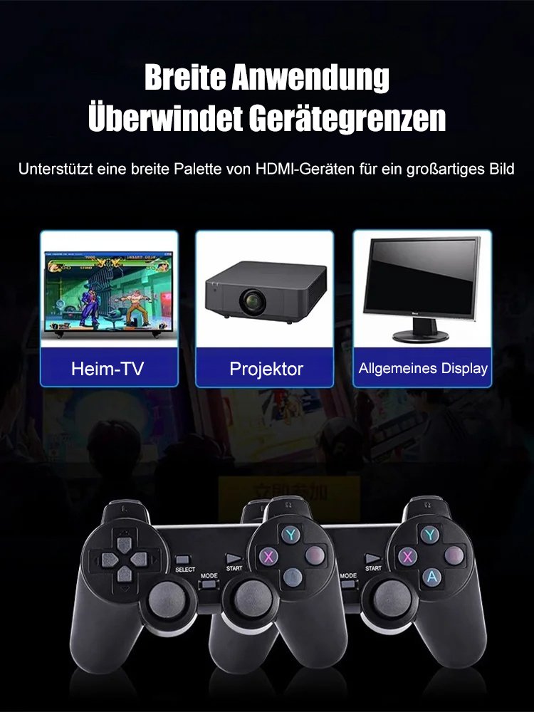 Hanhibr M8 Kabellose TV-Spielkonsole mit 10.000 eingebauten Spielen