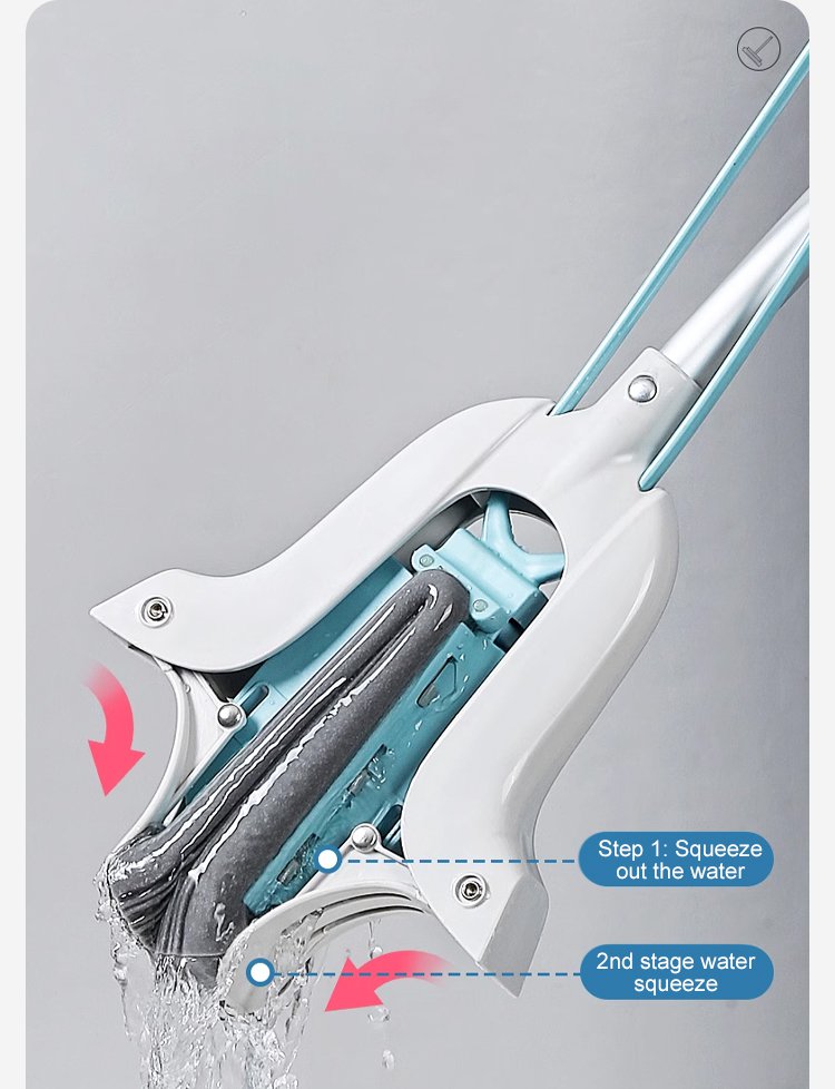 Magic Absorbent Sponge Mop soaking up water spills