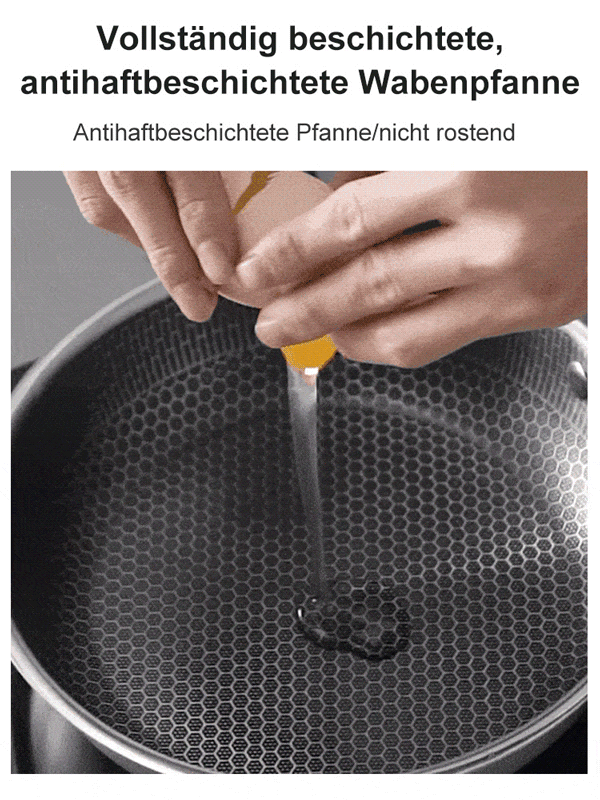 Antihaftbeschichtete Pfanne aus antibakteriellem Edelstahl der neuen Generation