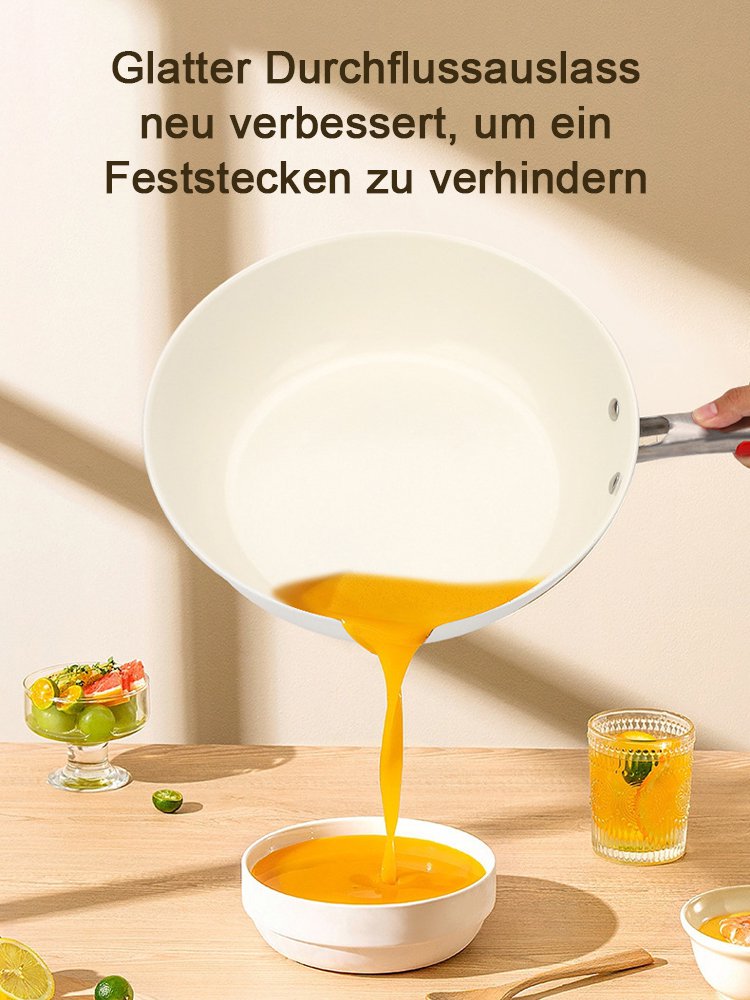 【Vierfache Antihaftbeschichtung】Mehrzweck-Antihaft-Bratpfanne in Muschel-Kieselstein-Optik