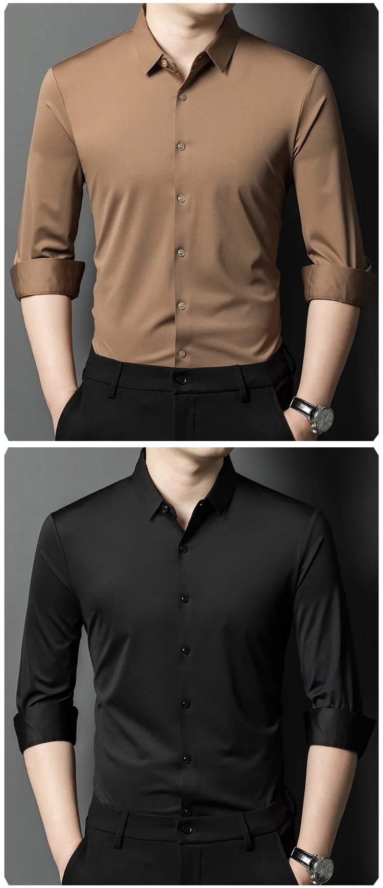 가벼운 얇은 긴팔 셔츠 소재 확대 이미지