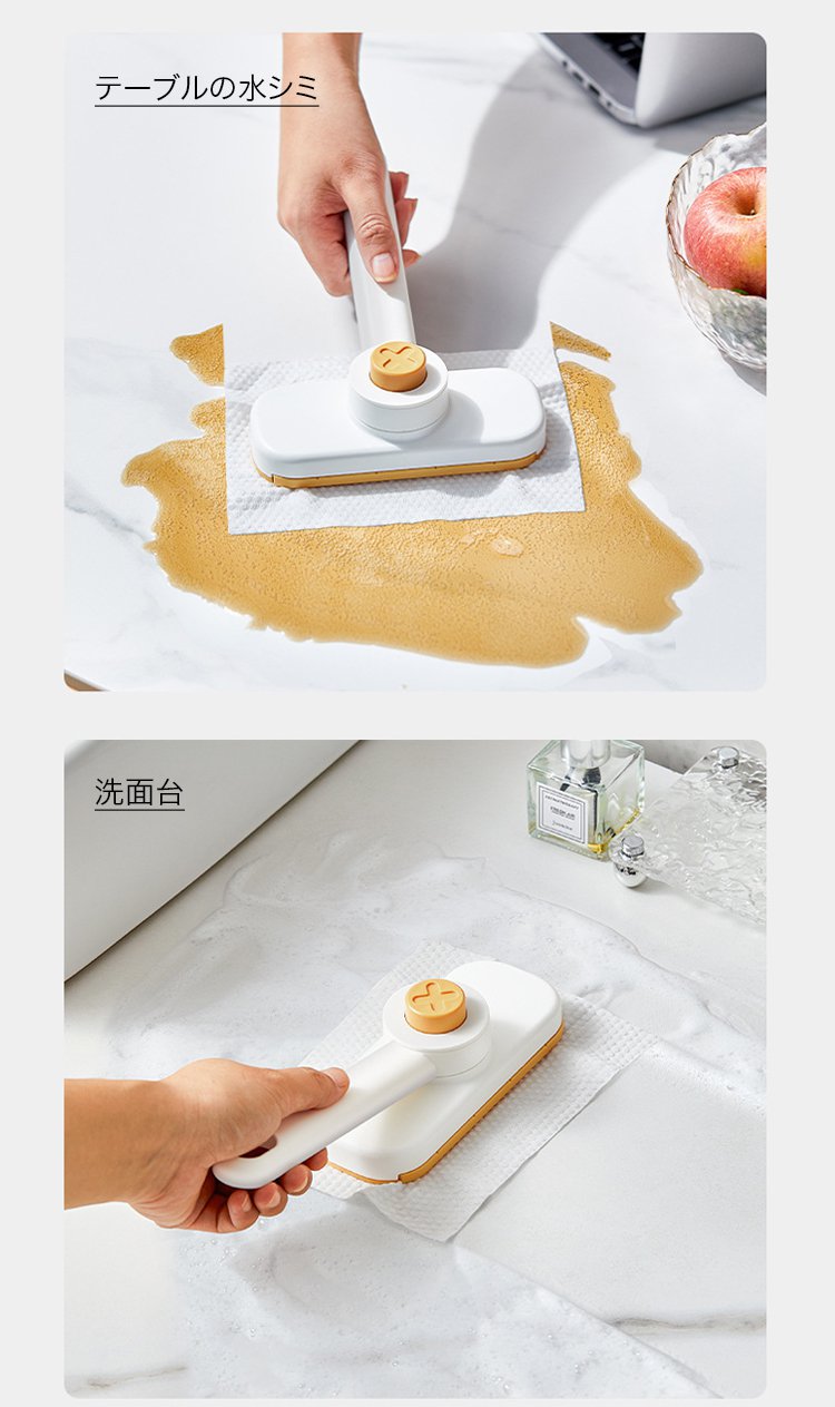 コンパクトな卓上用モップの使い方