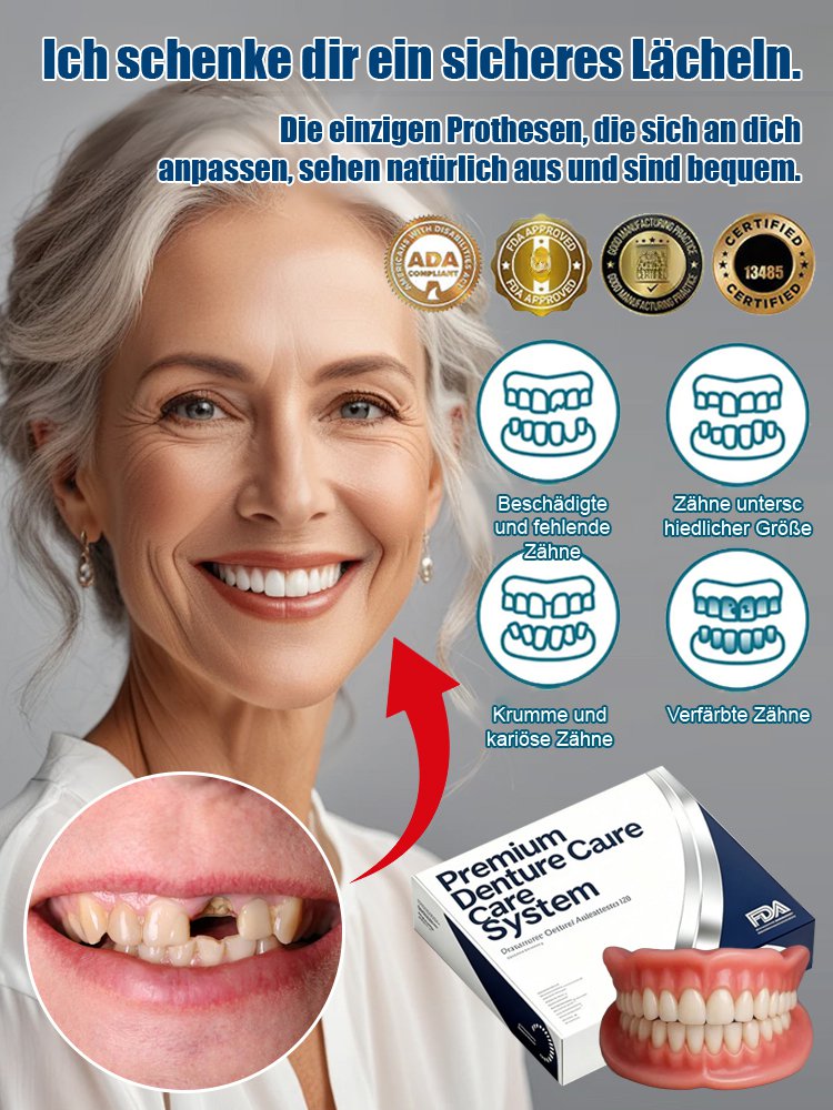 Zertifizierte, perfekt sitzende Premium-Zahnprothesen nach Maß
