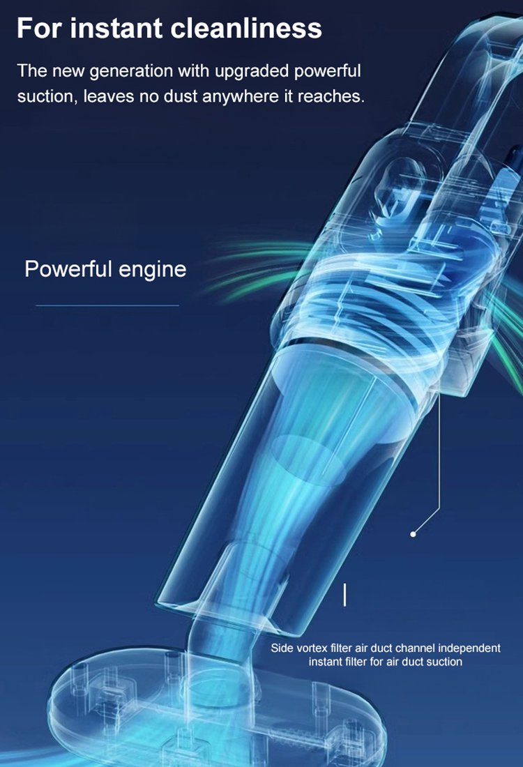 [Wireless vacuuming and mopping] High suction power dust mite removal mopping machine