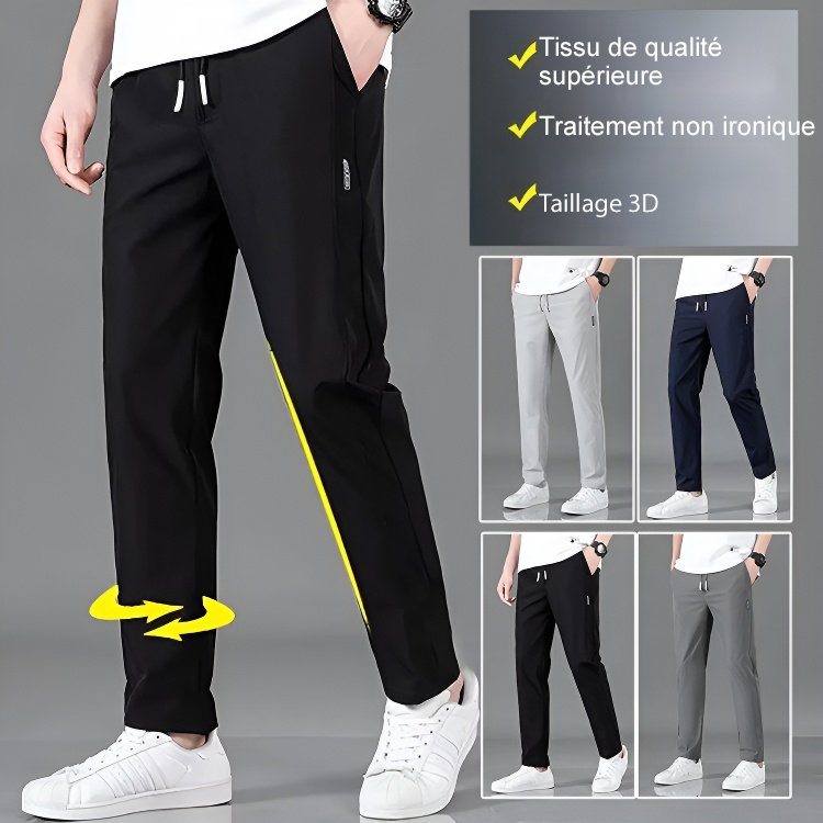 Pantalon décontracté à taille élastique 