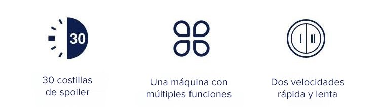 Vista lateral de la picadora de carne multifuncional