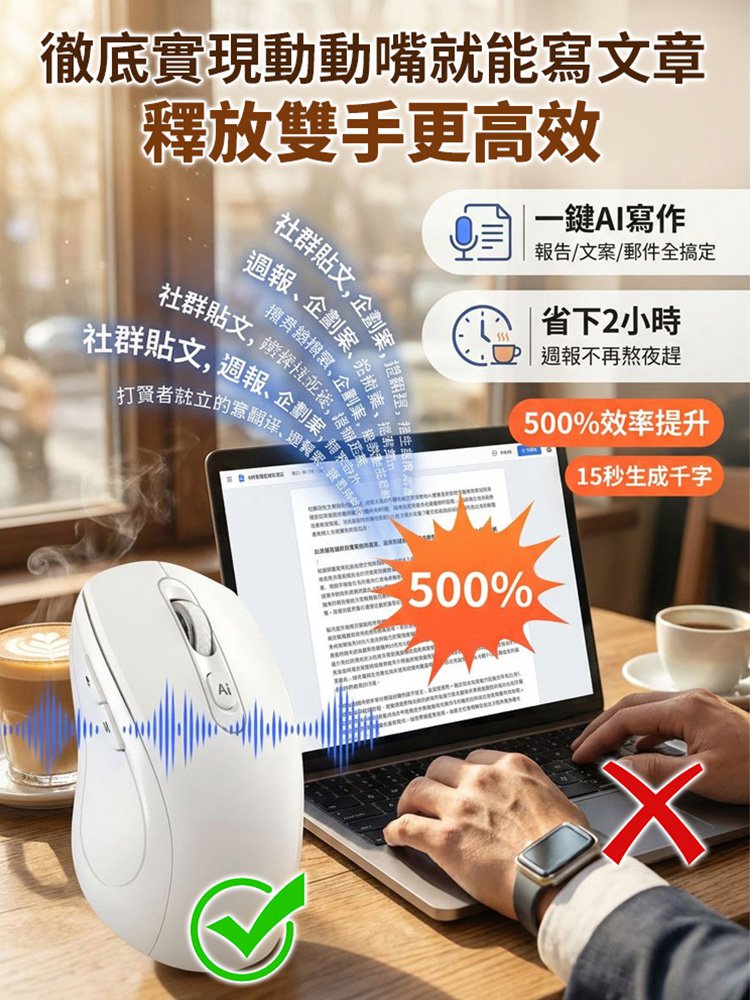 人體工學AI語音翻譯滑鼠