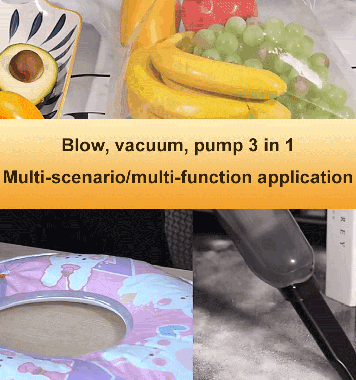 Blow, vacuum and inflate all-in-one cordless vacuum cleaner for home and car