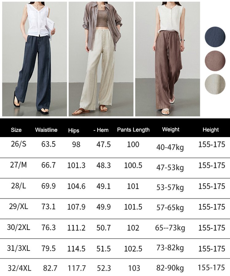 Summer Cotton Breathable Linen Pants