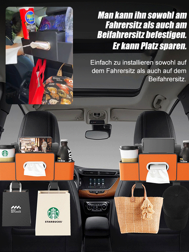 Auto-Multifunktions-Staufach für die Sitzlehne