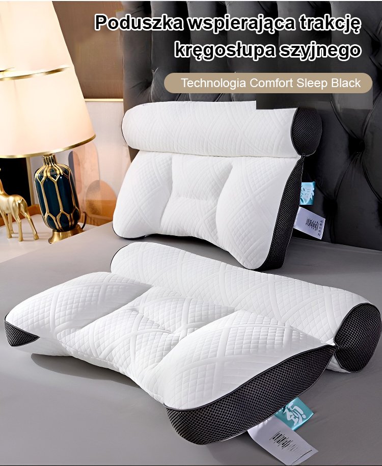 Komfortowa poduszka z gęsiego puchu Hilton na łóżku hotelowym