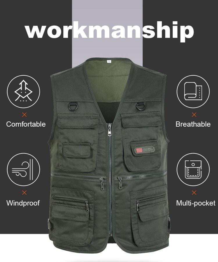 Multi-pocket fishing photography undershirt