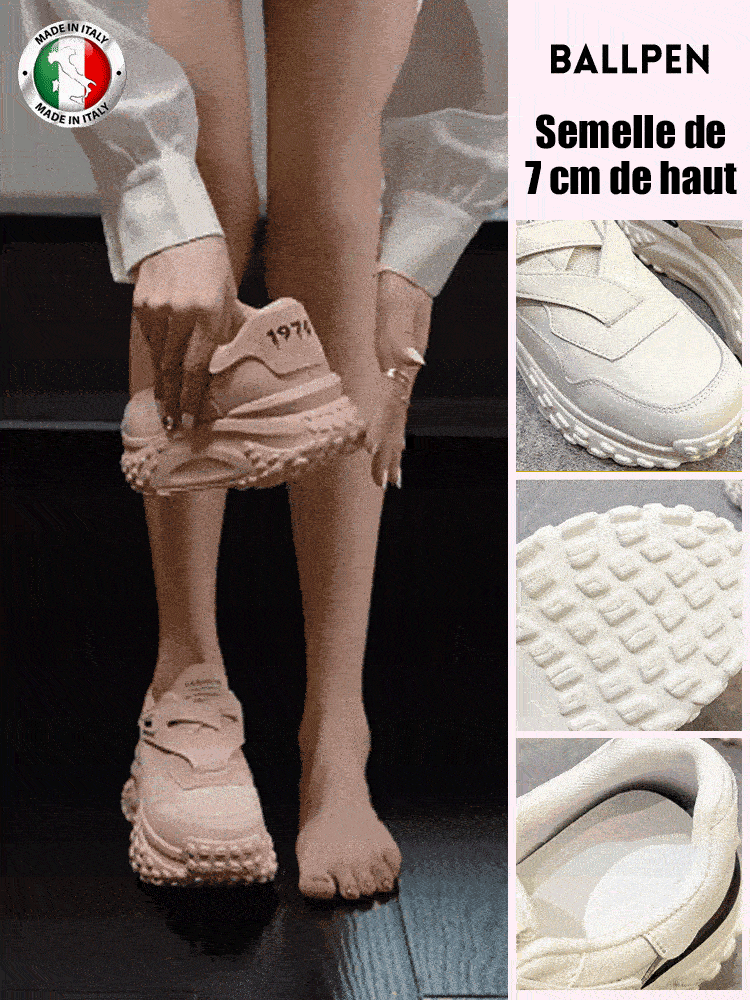 Baskets polyvalentes à semelle épaisse et à relief velcro