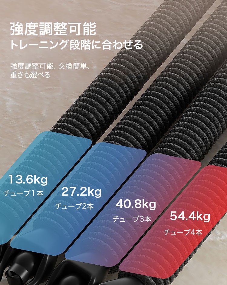 多機能背中痩せトレーニングチューブ