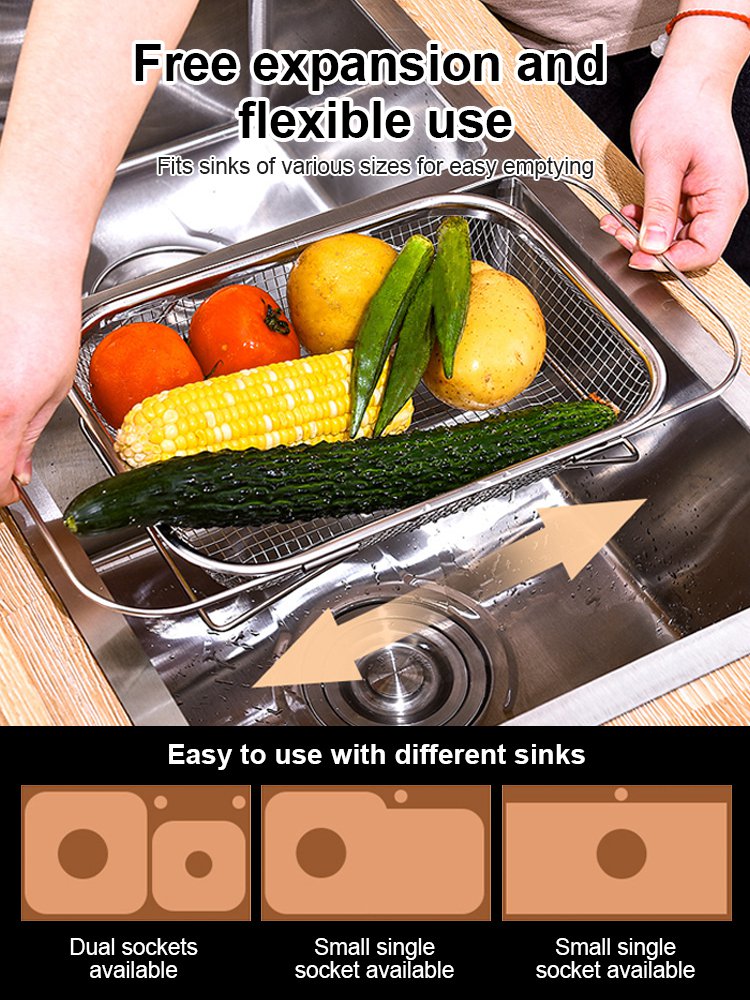 Adjustable Stainless Steel Dish Rack 