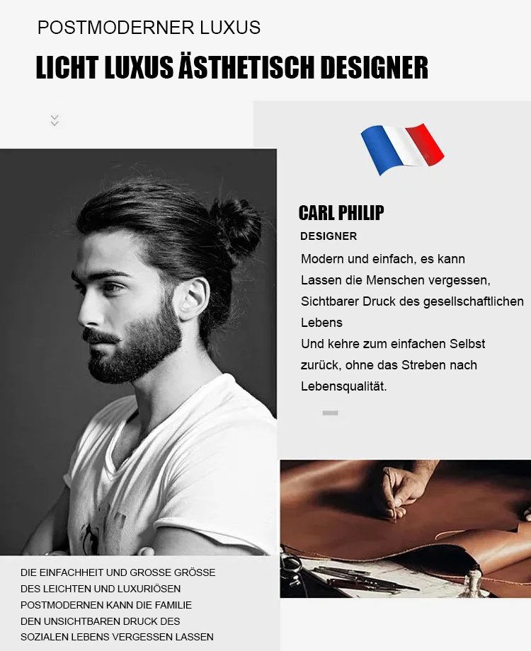 Handtasche aus gebürstetem Leder für Herren mit mehreren Kartenschlitzen