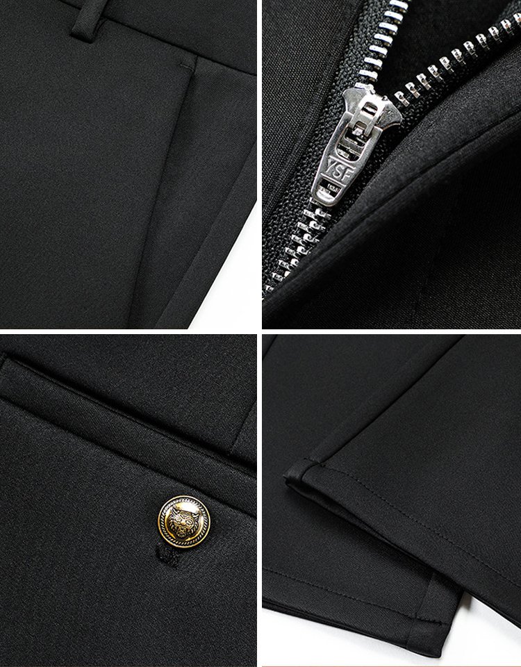 Gerade Business-Hose aus Samt für Herren