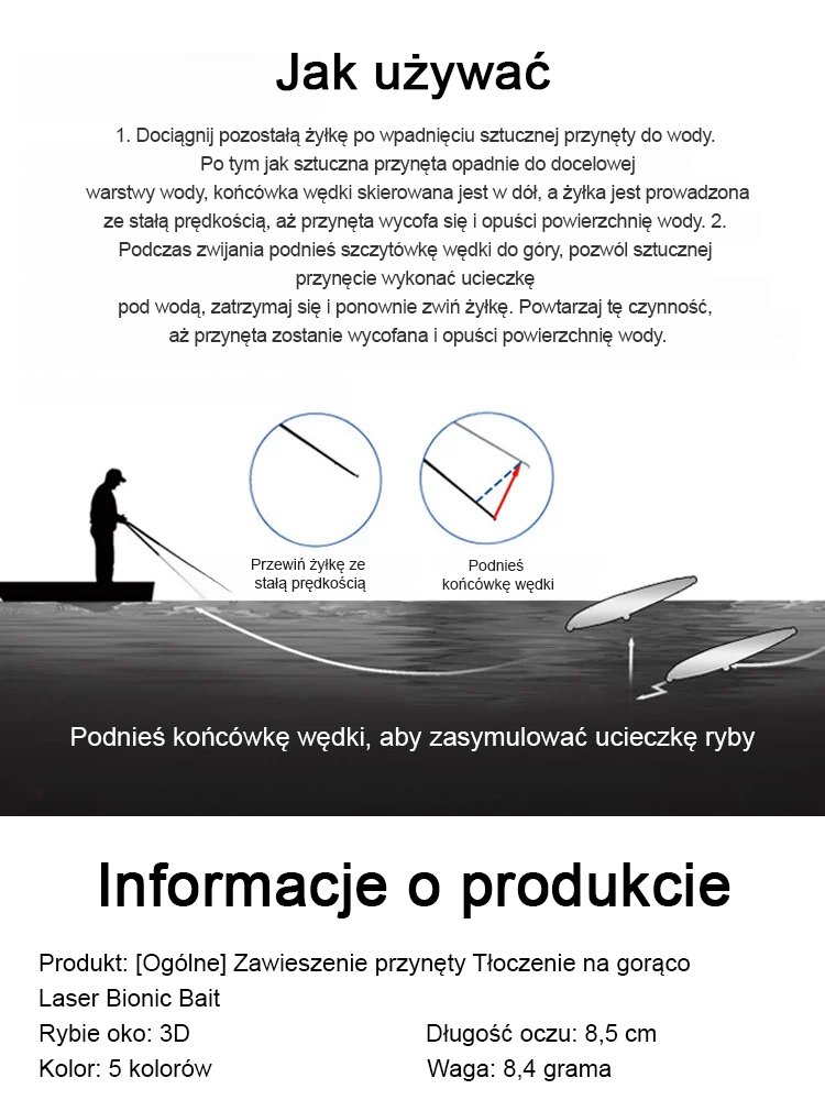 [Ogólne] Road Runner zawiesza przynętę Hot Stamped Laser Bionic Bait