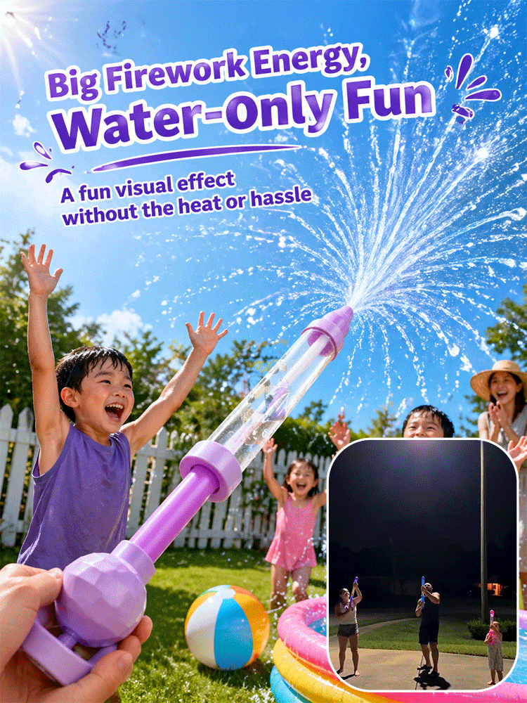 Firework water spray toy