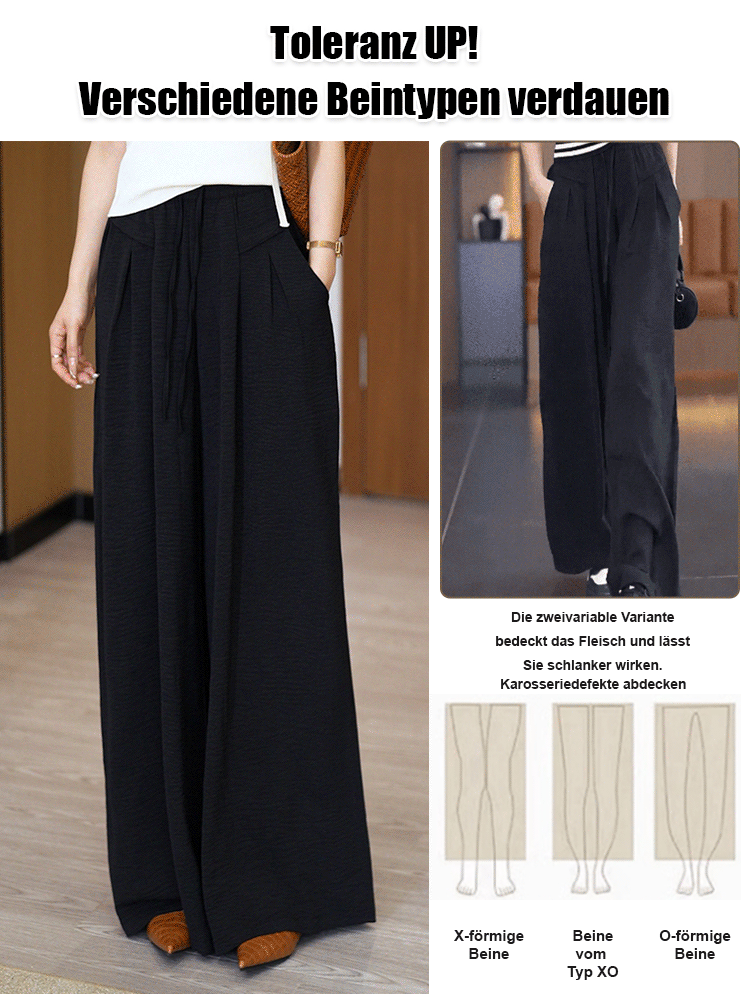 Weite Hose mit hoher Taille