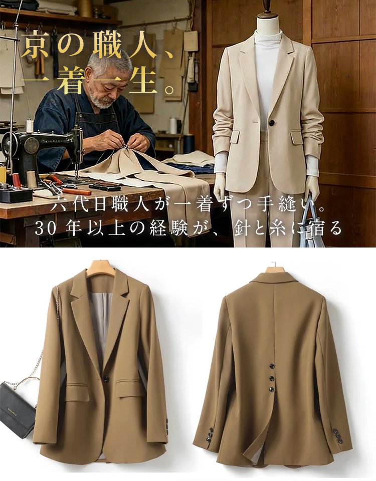 薄手で落ち感のあるミニマルテーラード【シリーズ累計2万8,000着突破の大ヒット商品！】