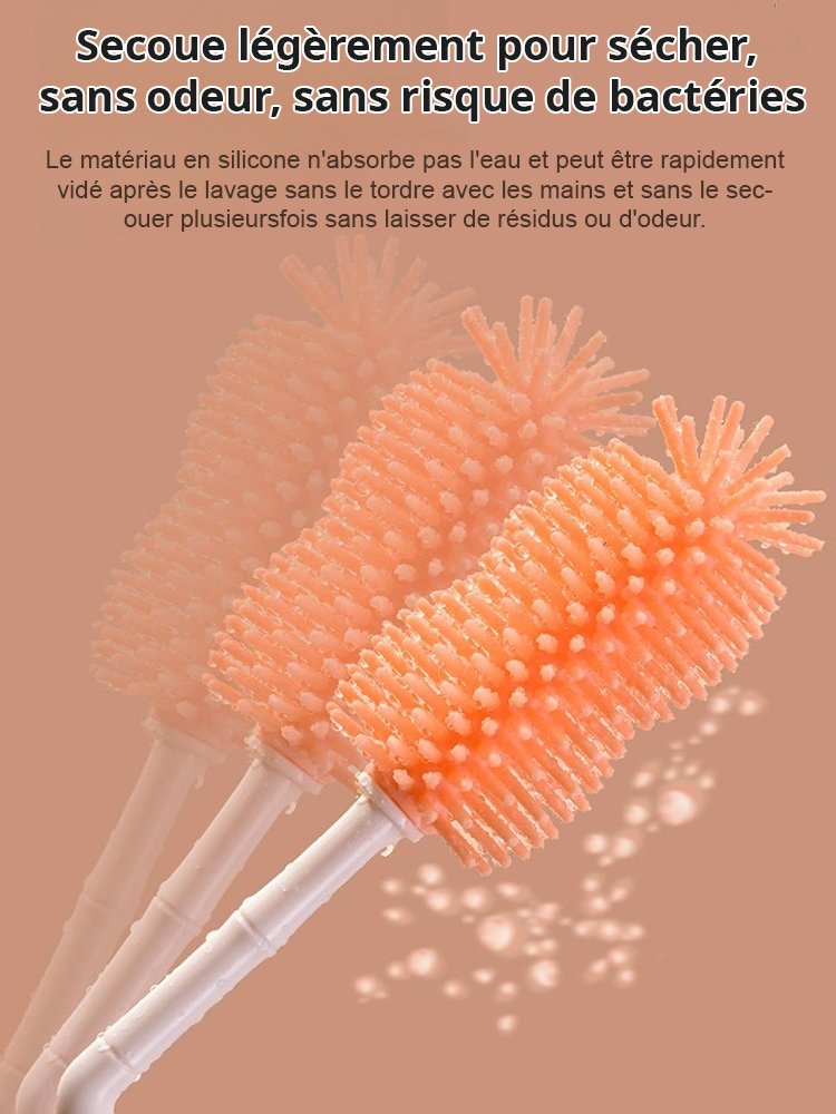Ensemble de brosse de biberon rotatif spécial pour bébé