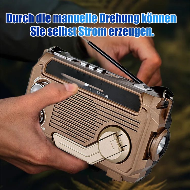 Handgekurbeltes Notstromradio