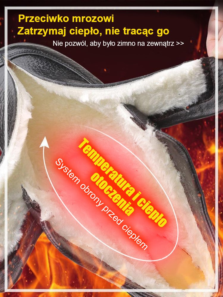 Męskie bawełniane buty z prawdziwej skóry wełnianej