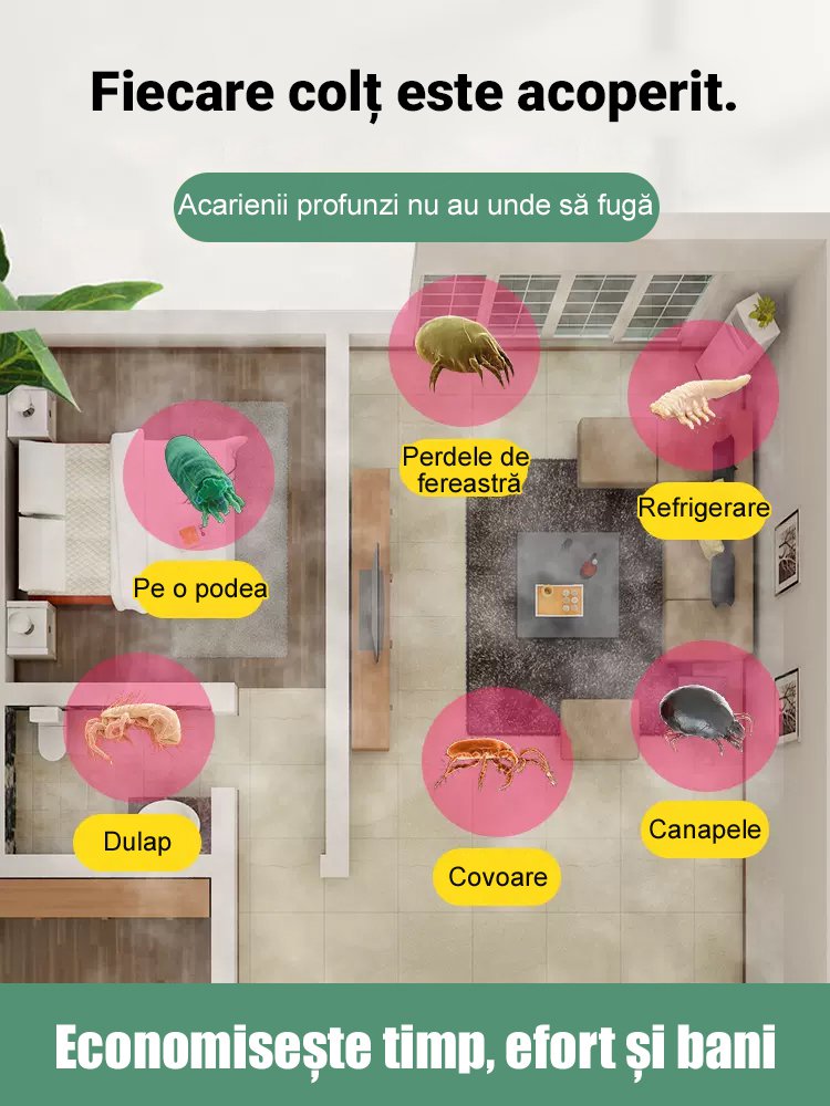 Aparat ultrasonic de eliminare a acarienilor