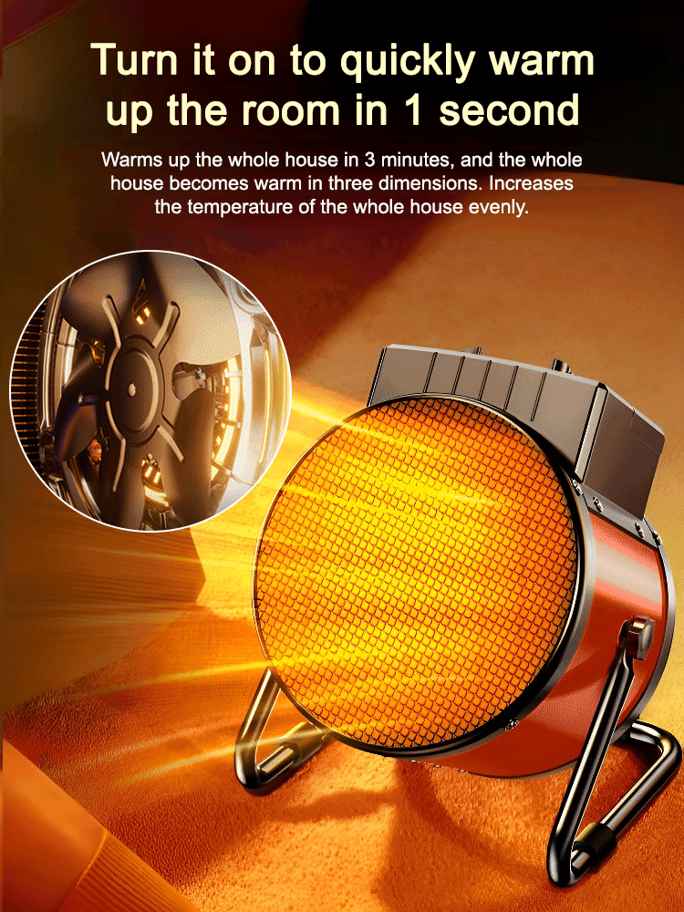 High power energy saving small steel cannon electric heater