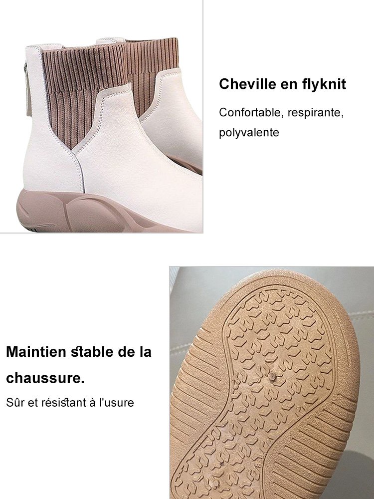 Bottes courtes à fond épais Augmentation de la hauteur Bottes extensibles
