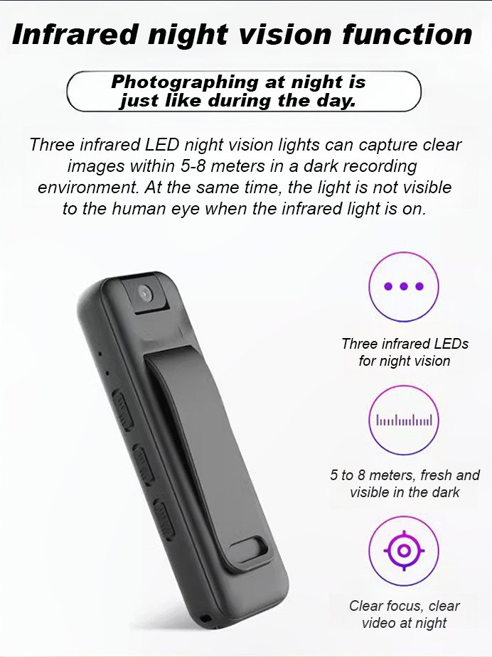 1080P infrared night vision portable recorder