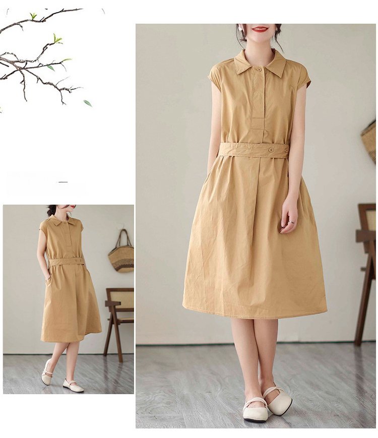 허리 라인을 강조한 디자인 원피스