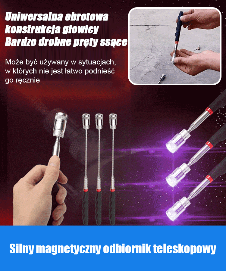 Strong magnetic telescopic pickup