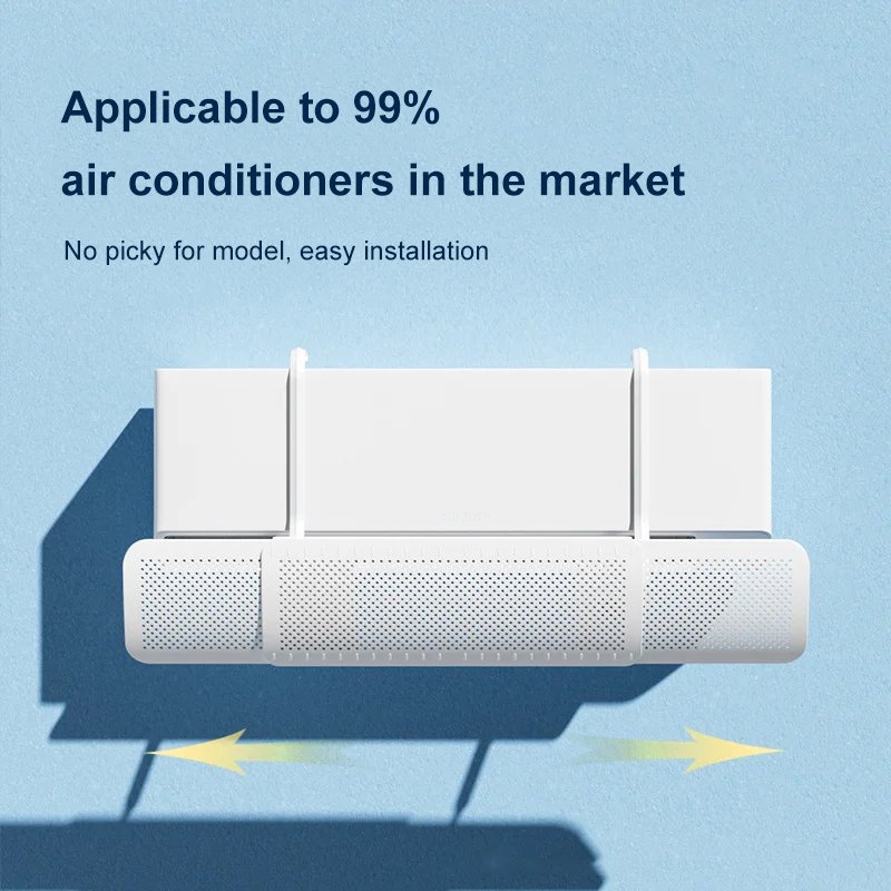 Retractable three-in-one air conditioner wind deflector