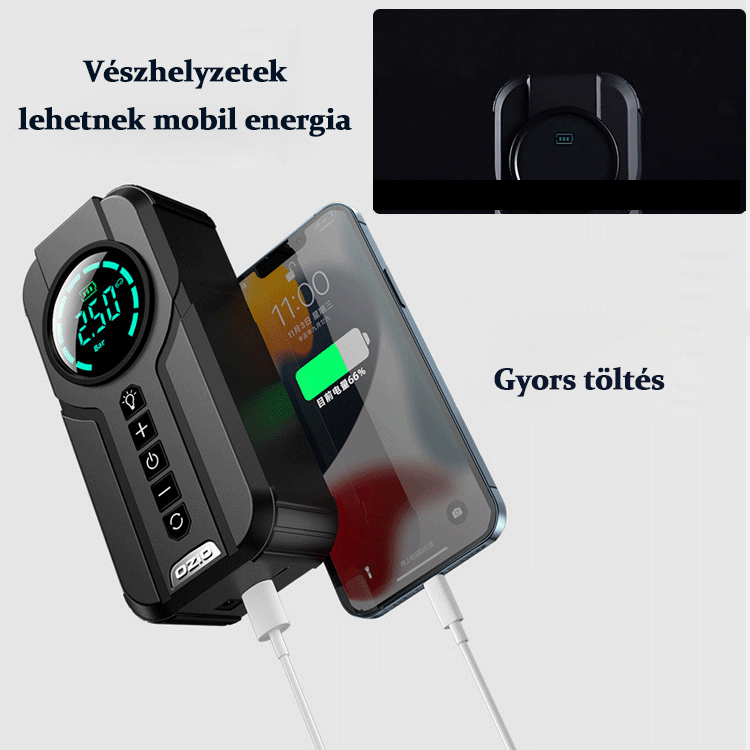 Hordozható kültéri vezeték nélküli felfújható szivattyú