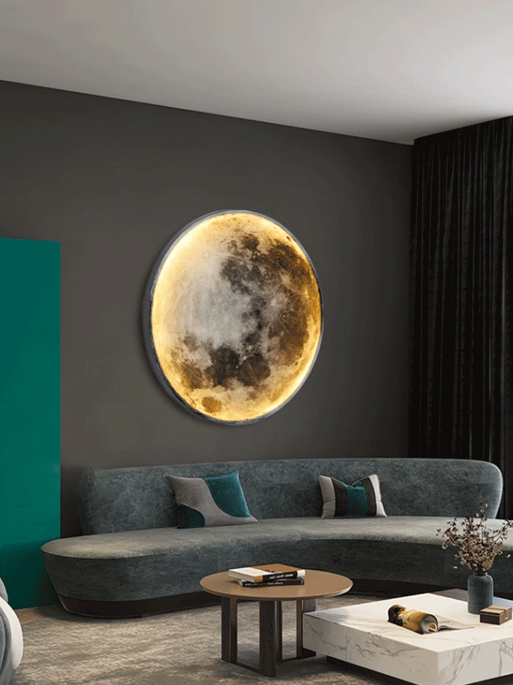 Leichte, luxuriöse, einfache Mondwandlampe, dekorative Lampe