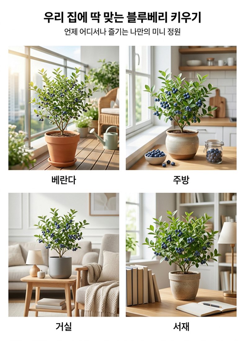 【천연 약재 창고】사계절 재배 가능한 발코니 화분 블루베리 씨앗