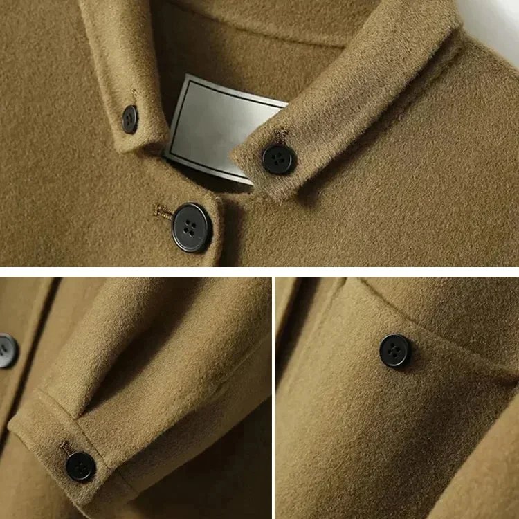 Nouveau manteau en tweed tempérament automne hiver