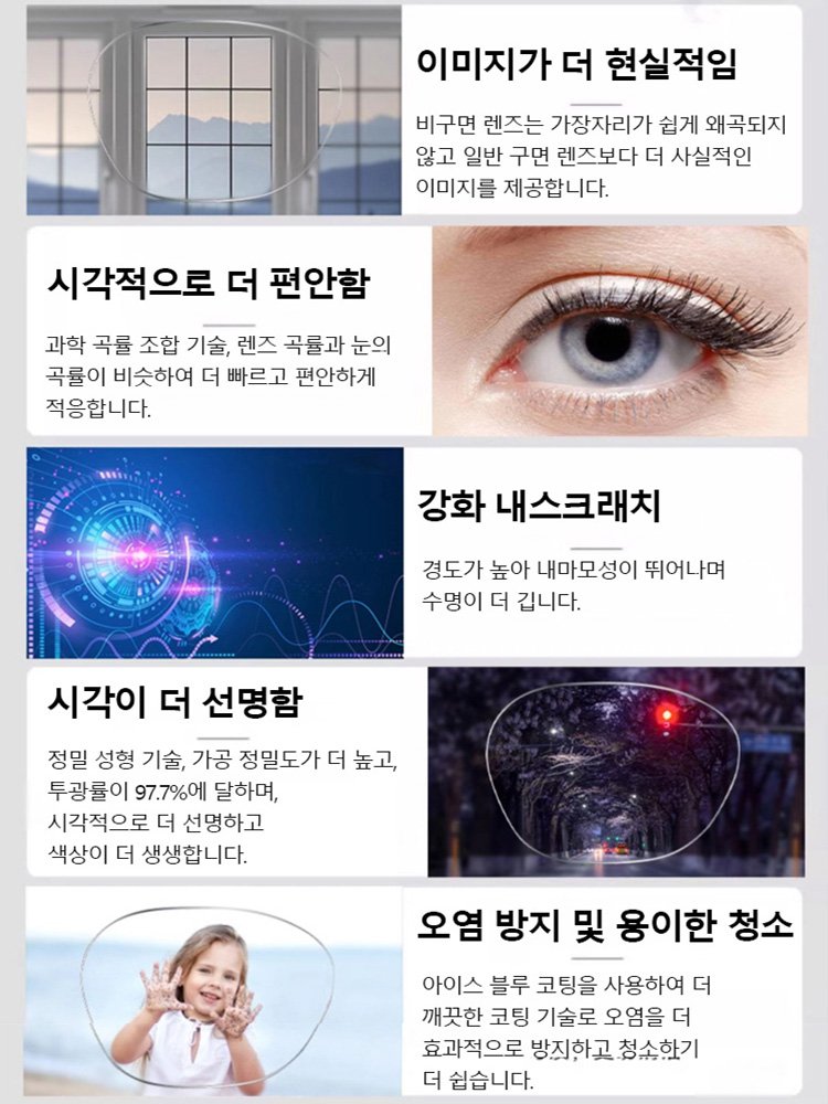 자동 줌 감광 변색 블루라이트 차단 돋보기 안경