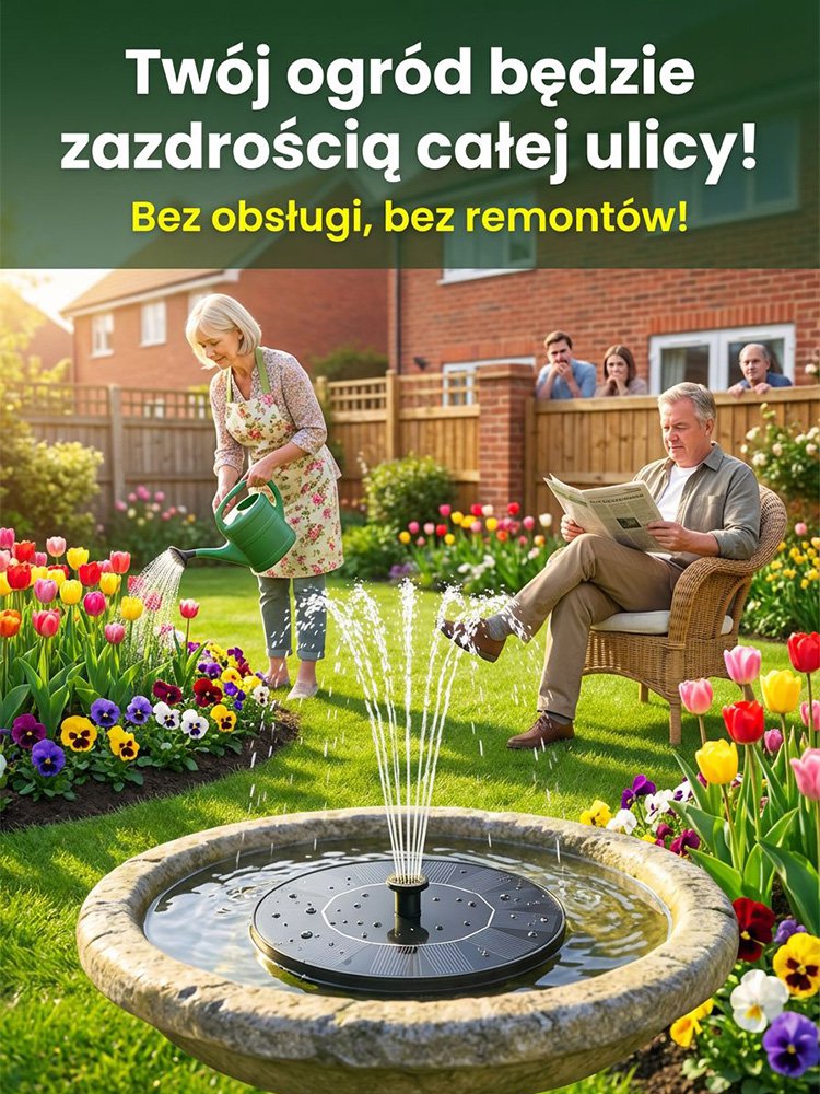 【Z tlenieniem】Dwufunkcyjna zewnętrzna automatyczna fontanna słoneczna