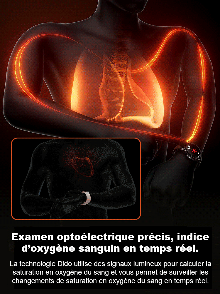 Montre connectée intelligente avec appels Bluetooth