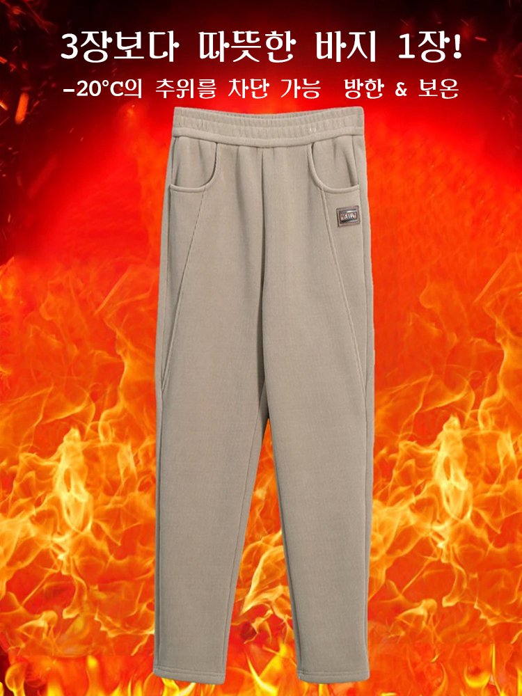 하이웨이스트 방한 기모 팬츠