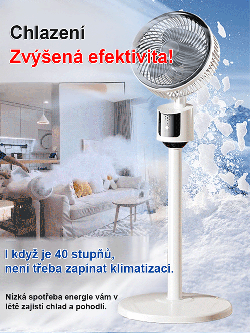 Mimořádně tichý energeticky úsporný cirkulační ventilátor od podlahy ke stropu