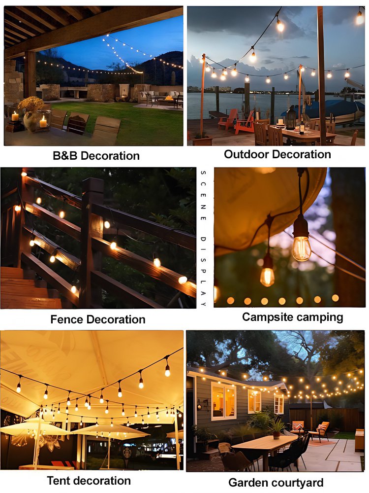 Solar Papaya String Lights for Patio Garden Outdoor Camping Decoration