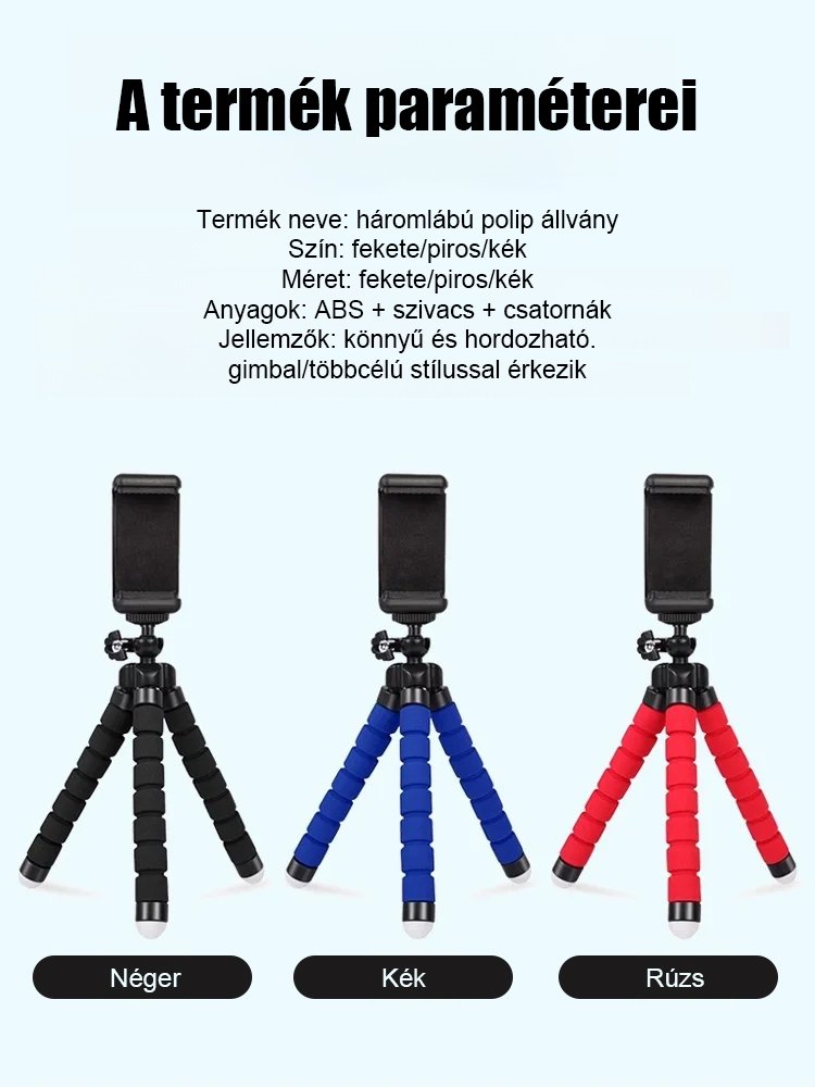 [Fényképészeti eszköz] Octopus lusta mobiltelefon tartó
