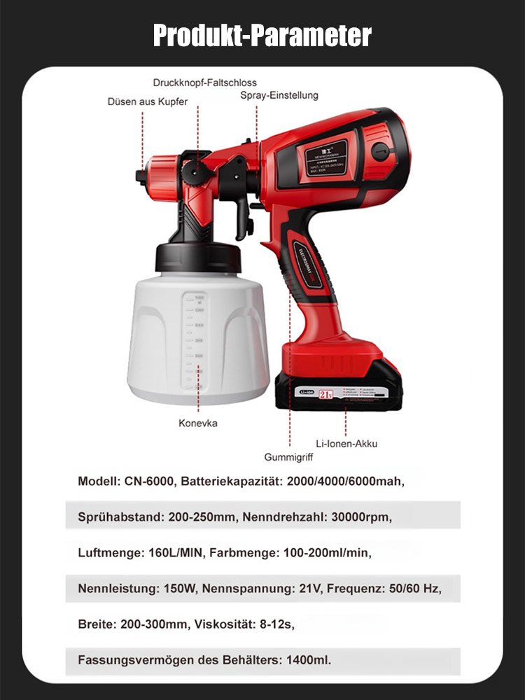 【Deutsche Handwerkskunst】Neu verbesserte Spritzpistole